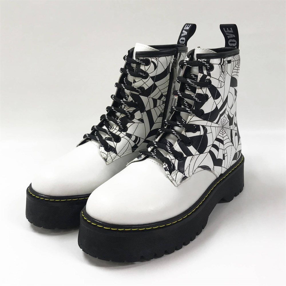 SPIDER THEMED WOMEN'S LACE-UP POSTAL BOOTS