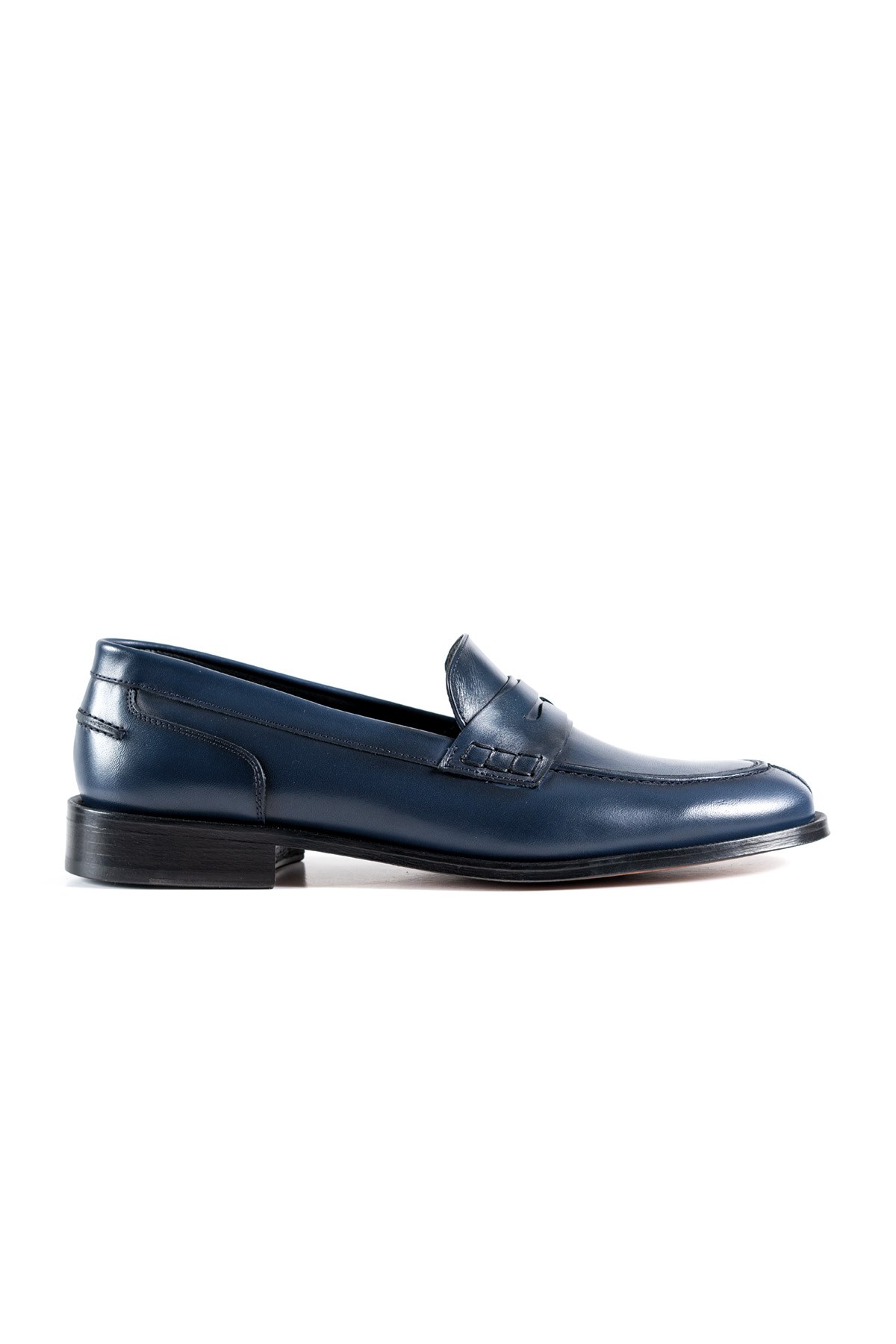 Allaturca Blue Genuine Leather Classic Men's Shoes