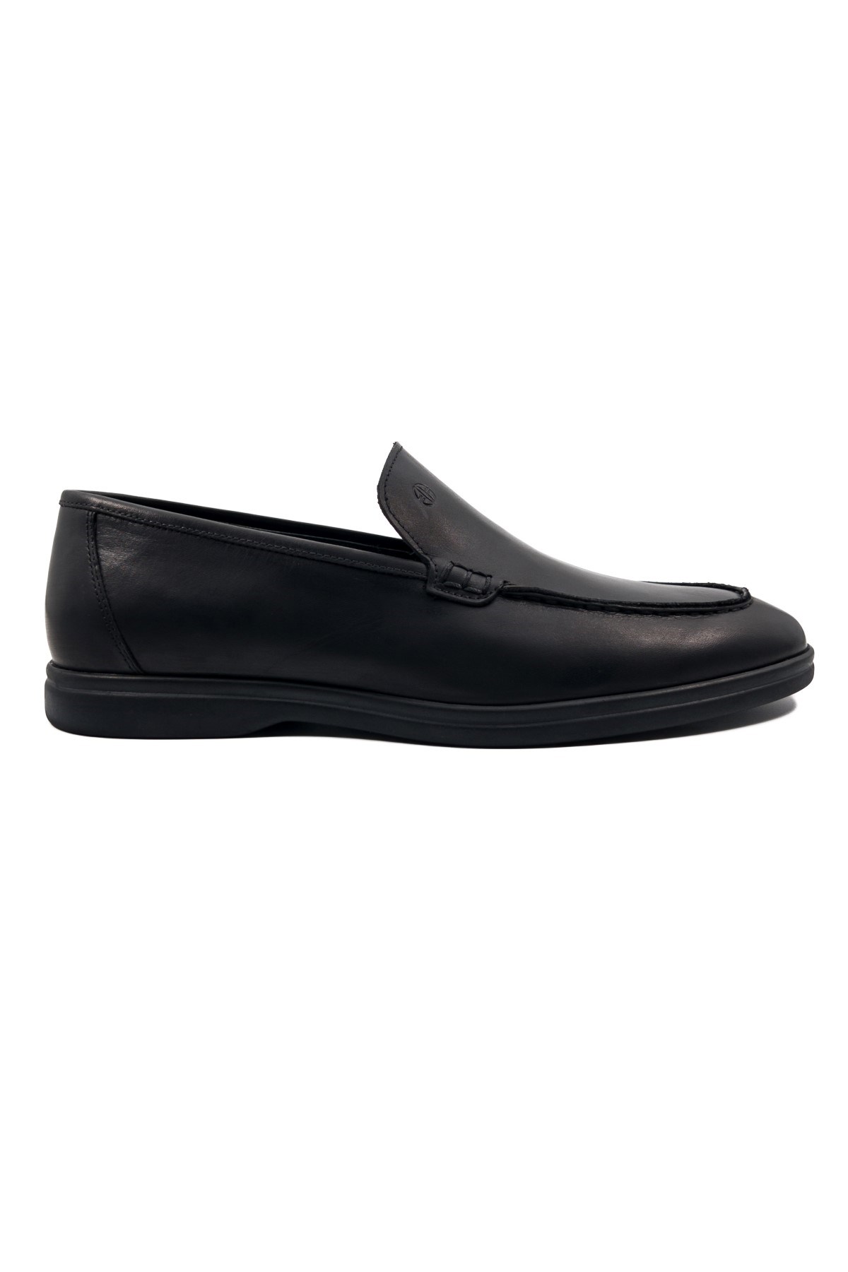 Allegro Black Genuine Leather Men's Loafers