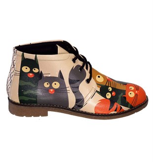 Cat Patterned Women's Poppy Boots