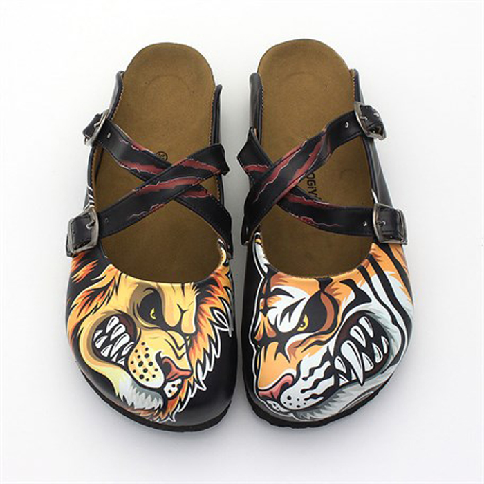 Lion-Tiger Themed Special Design Sabo Slippers