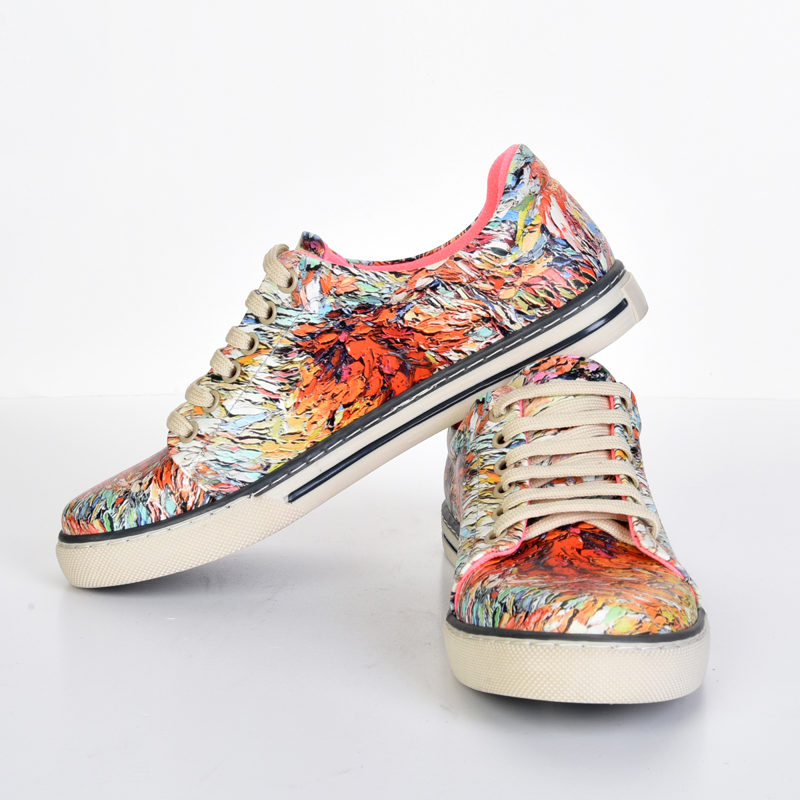 MIXED PATTERN SPECIAL DESIGN WOMEN'S SNEAKERS