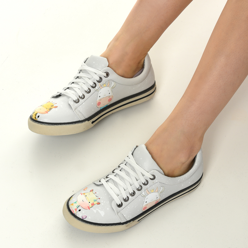 COW COW PATTERN SPECIAL DESIGN WOMEN'S SNEAKERS