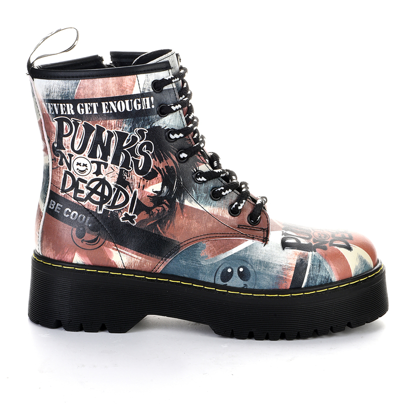 Women's high-sole lace-up boots