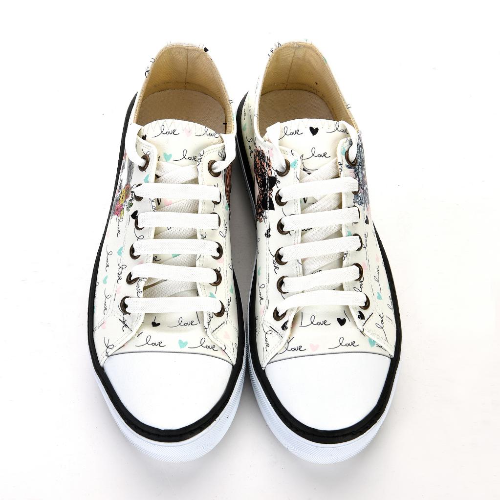 Love Unisex White Sneakers Casual Sneakers 7003