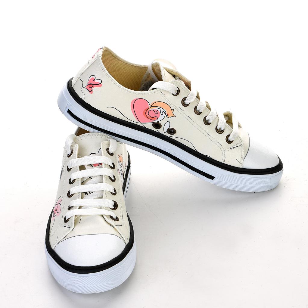 7015 Cat Cat Unisex White Sneakers Casual Sneakers