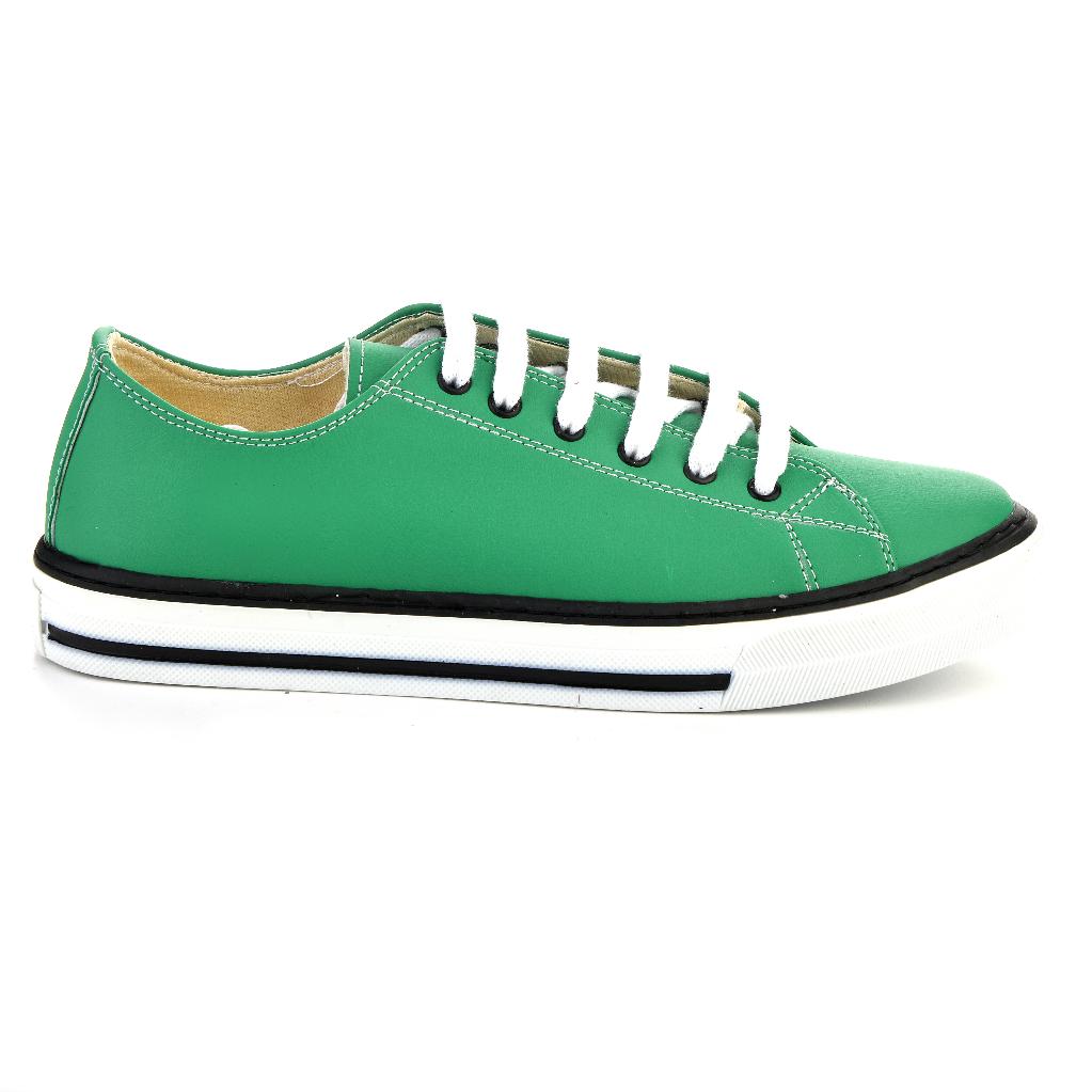 Unisex Daily Walking Sport Green Sneakers White Shoes 7016