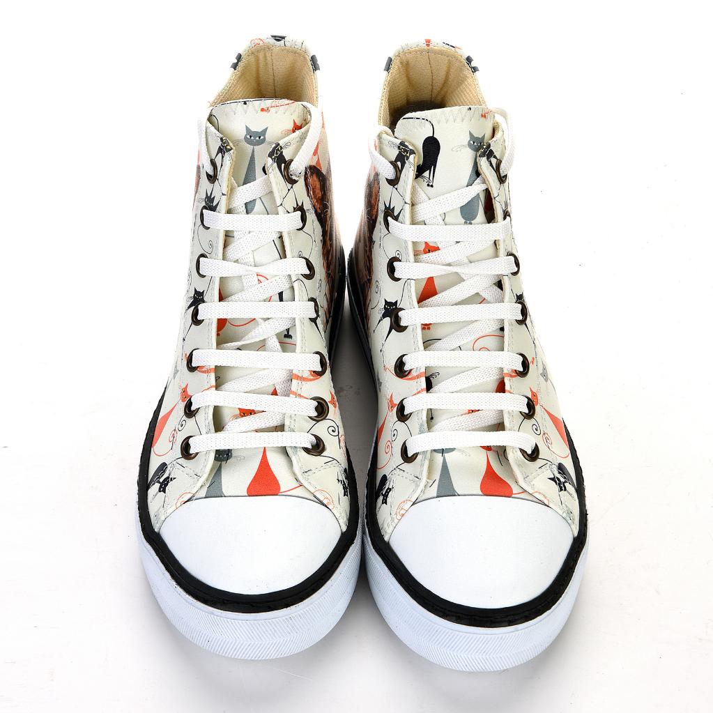 Cats Unisex Black White Sneakers Casual Boots Sneakers 7105