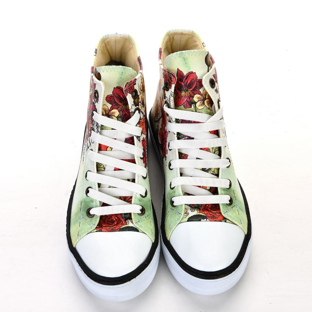 Skull White Sneakers Casual Boots Sneakers 7107