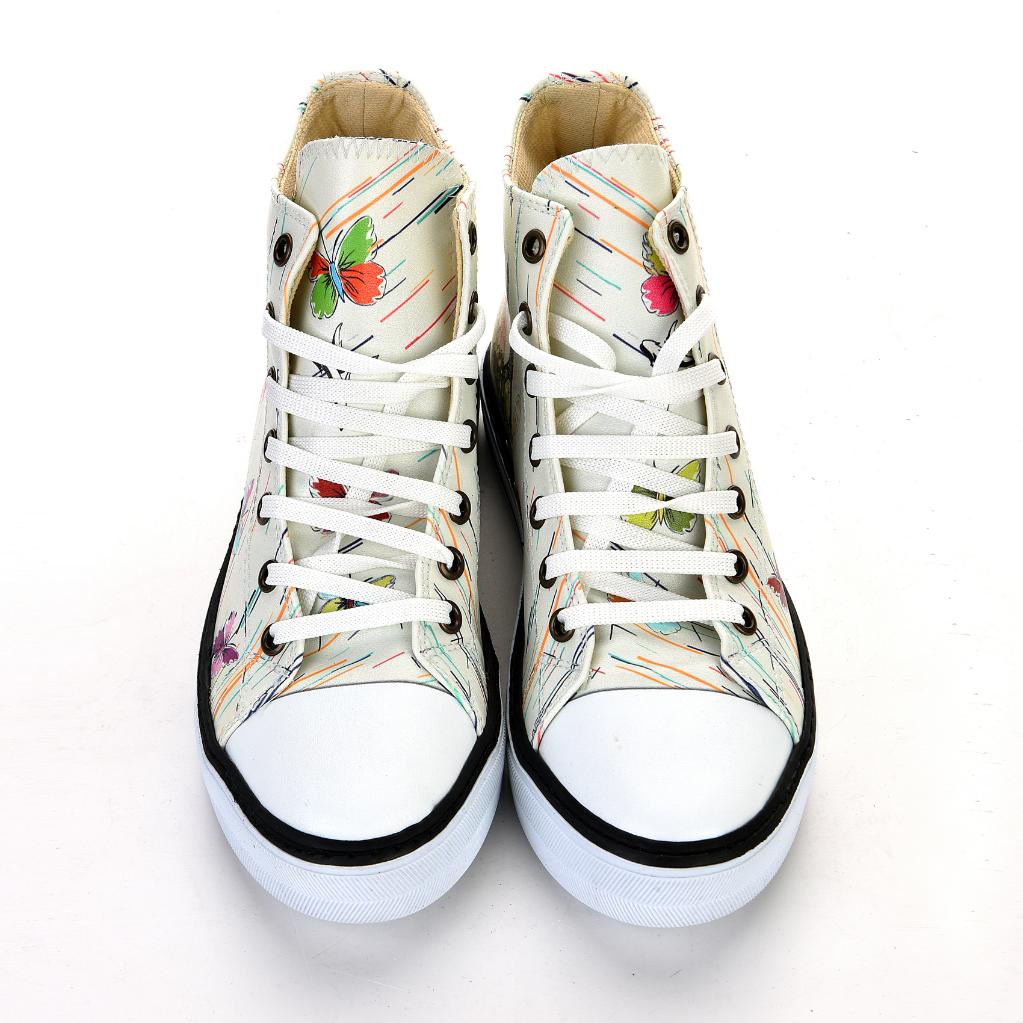 Paris White Sneakers Casual Boots Sneakers 7109