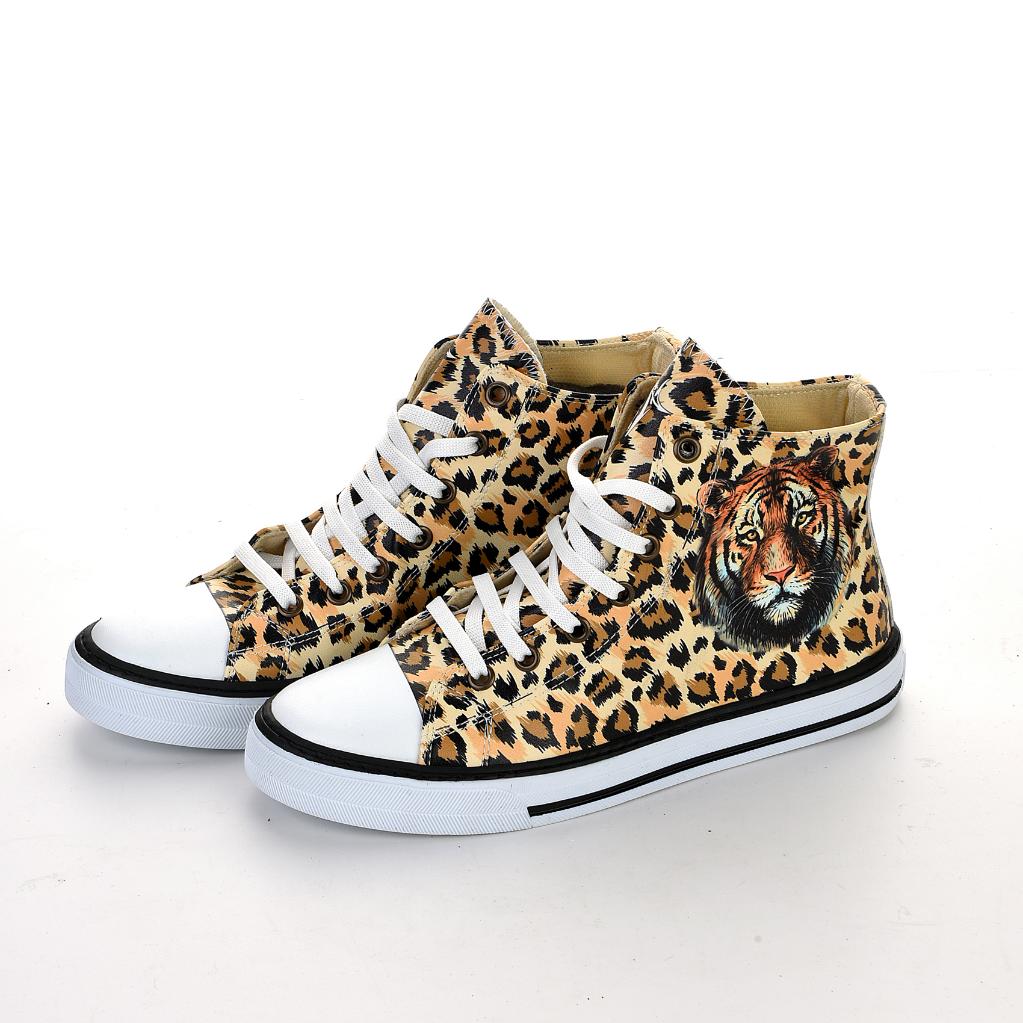Leopard White Sneakers Casual Boots Sneakers 7110