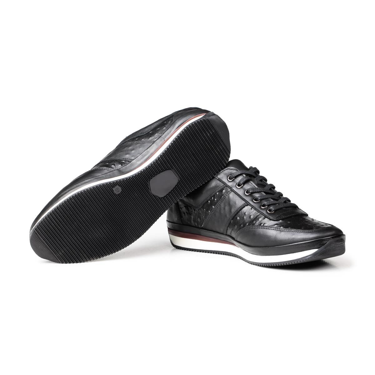 Ducavelli Ostrich Plane Genuine Leather Men's Casual Shoes