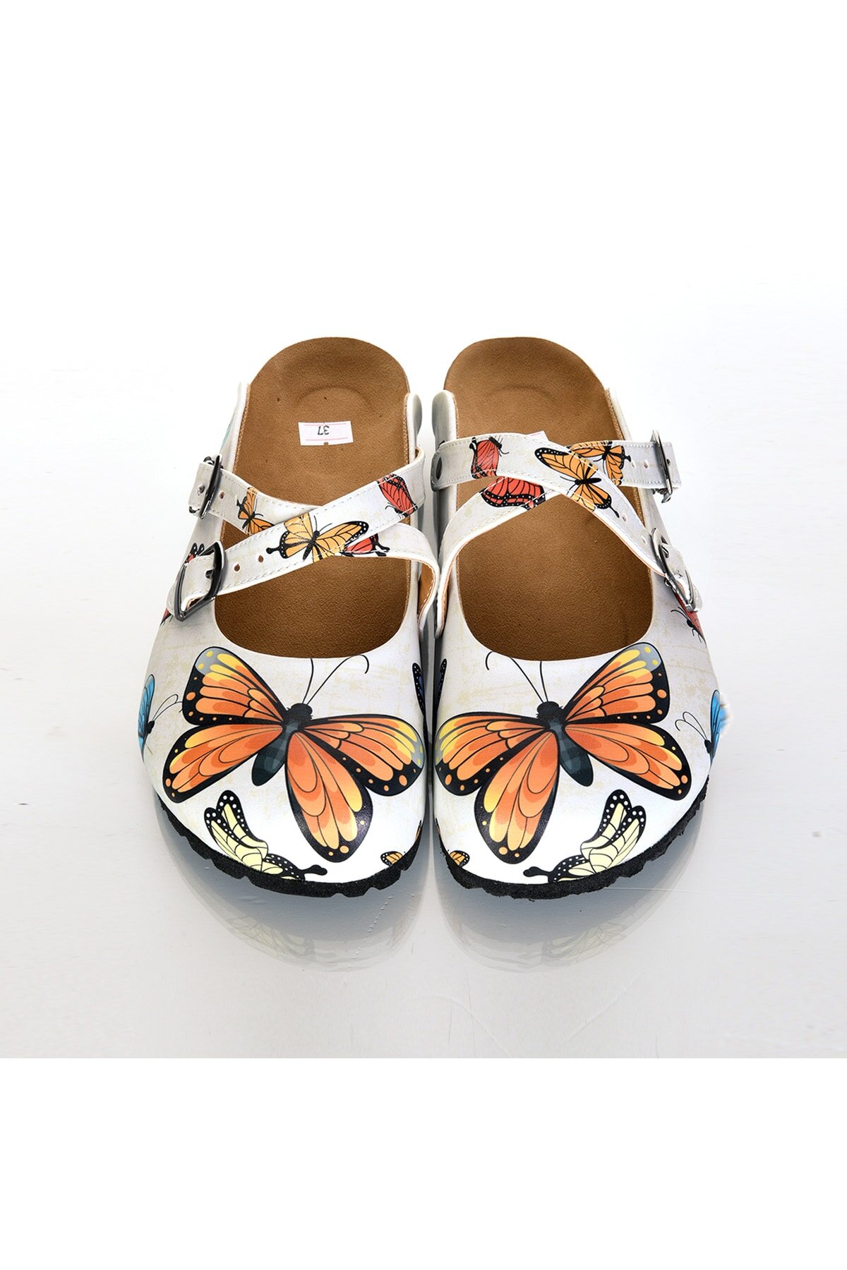 Colorful Butterflies Women's Cross Sabo Slippers